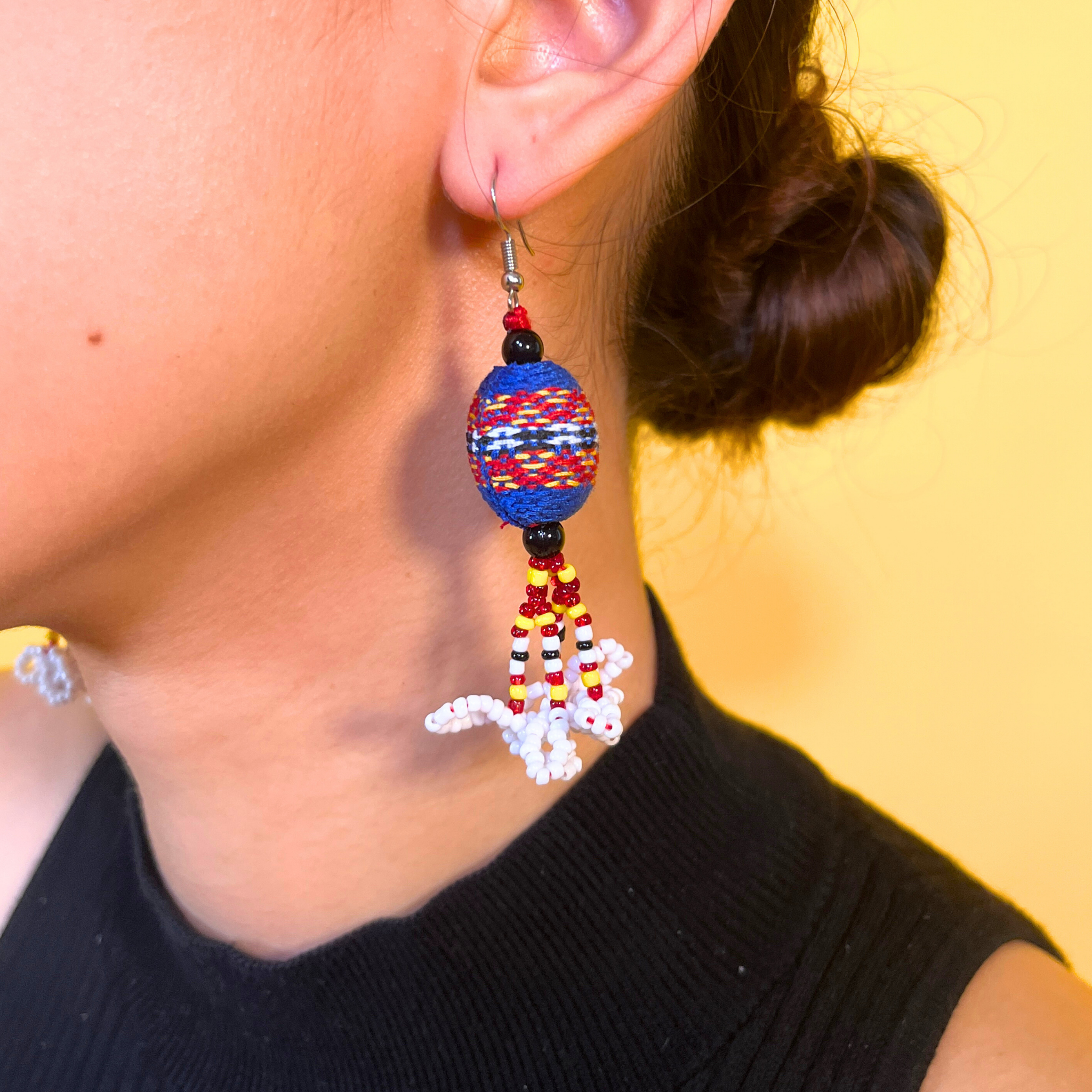 Kalinga Ball Earrings (Small Beads)