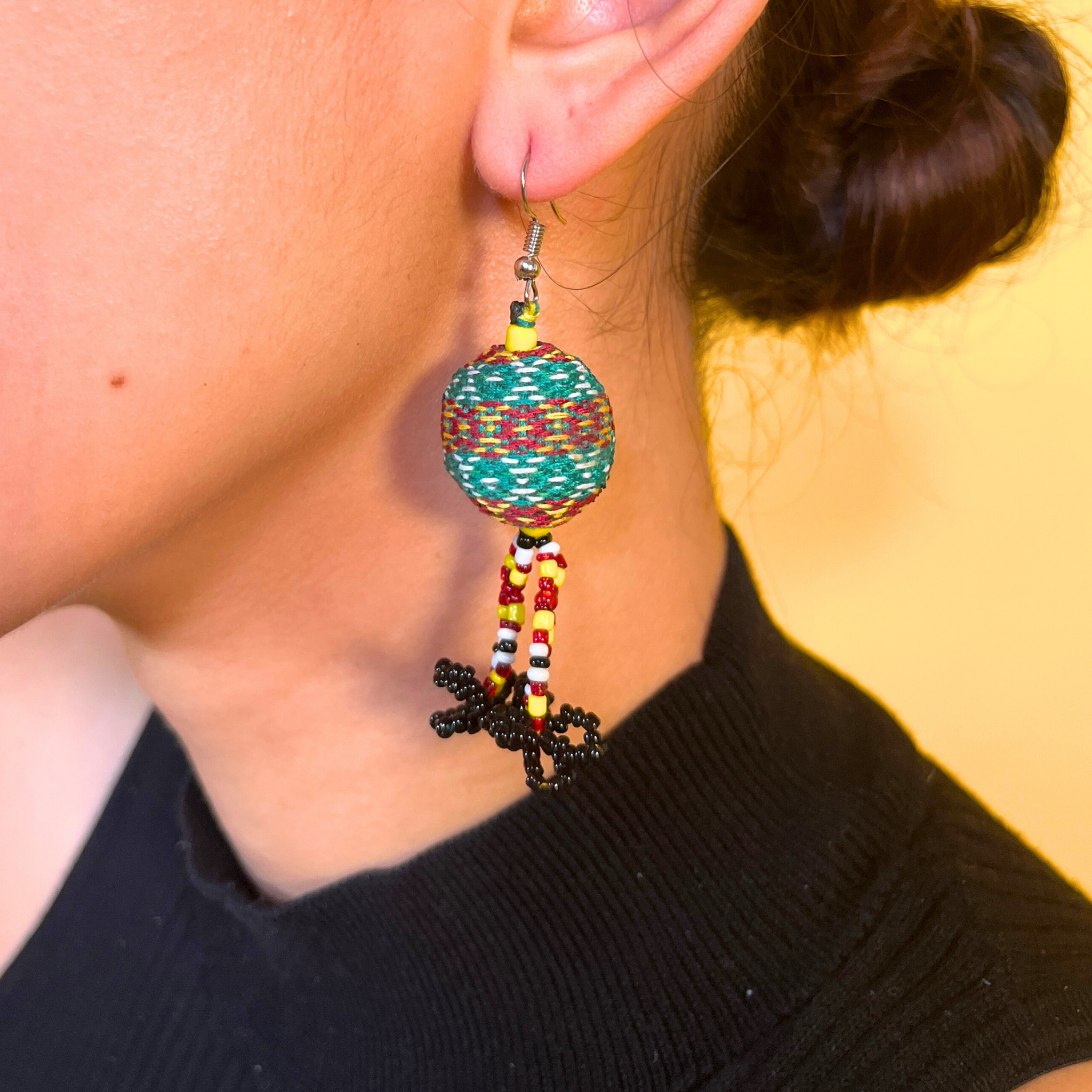 Kalinga Ball Earrings (Small Beads)