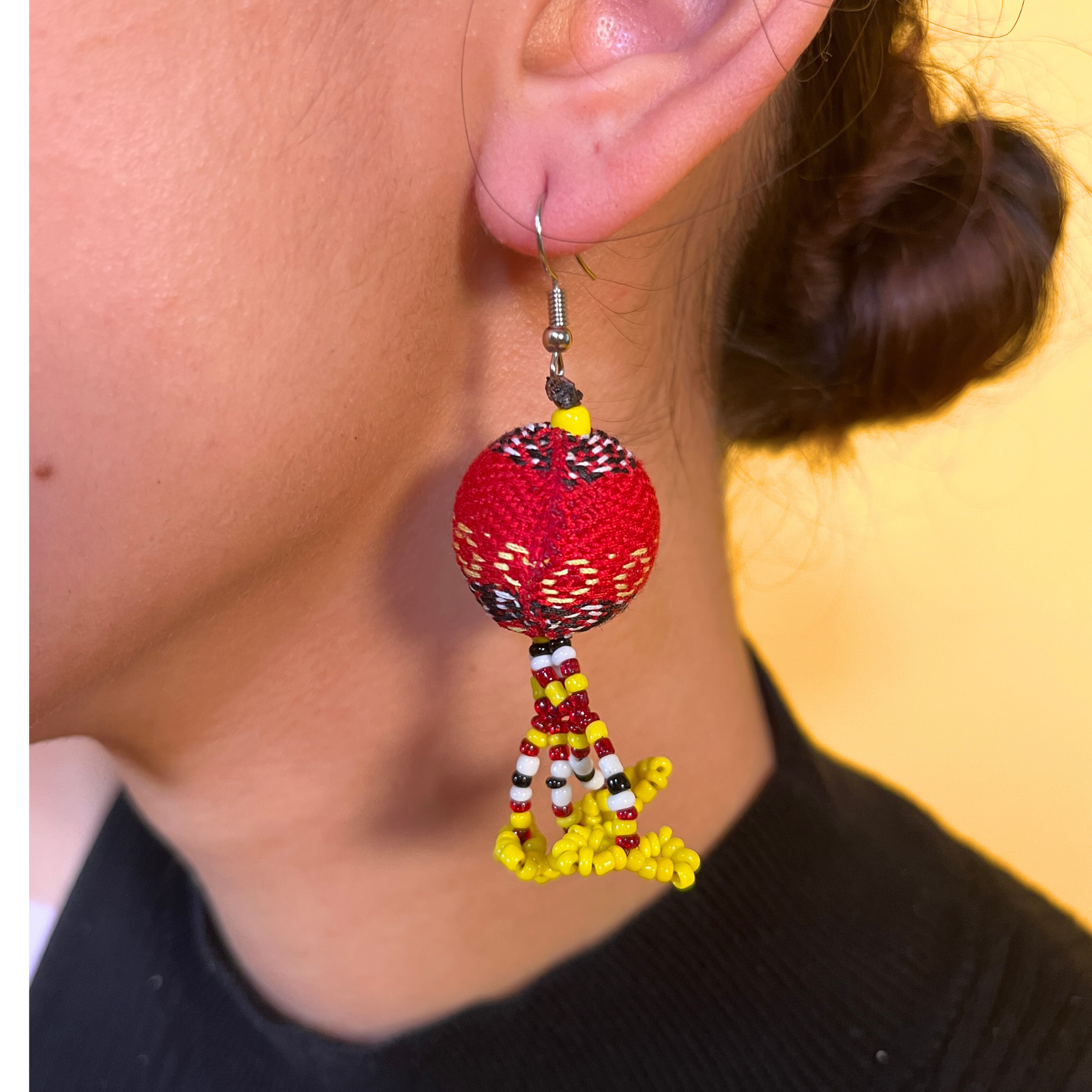 Kalinga Ball Earrings (Small Beads)